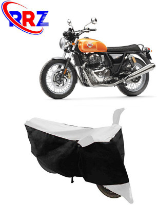 RRZ Waterproof Two Wheeler Cover for Royal Enfield(Interceptor 650, Black, White)