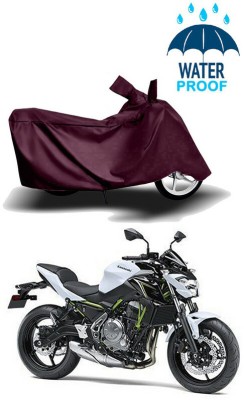 Ascension Waterproof Two Wheeler Cover for Kawasaki(Z650, Maroon)