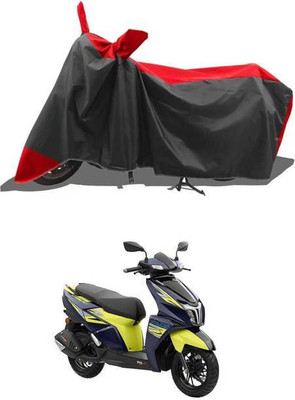 RAAMKM Two Wheeler Cover for TVS(NTORQ, Red, Black)
