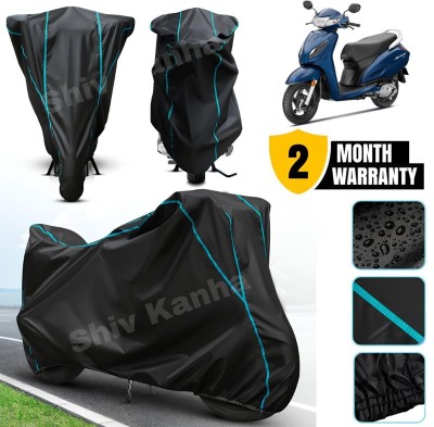 Shiv Kanha Waterproof Two Wheeler Cover for Honda(Activa, Black, Blue)