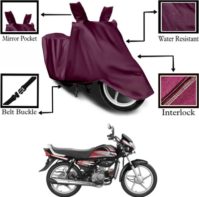DeepShakshi AUTOMOTIVE Two Wheeler Cover for Hero(HF Deluxe, Maroon)