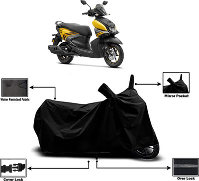 Amexride Two Wheeler Cover for Yamaha(Ray-ZR 125FI, Black)