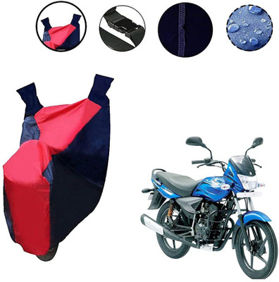 DeepShakshi AUTOMOTIVE Waterproof Two Wheeler Cover for Bajaj(Platina 100 DTS-i, Red, Blue)