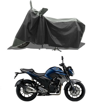 A G Enterprises Waterproof Two Wheeler Cover for Yamaha(FZ S V3.0 FI, Black, Grey)