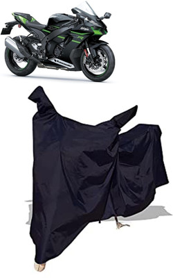 Amexride Two Wheeler Cover for Kawasaki(Ninja ZX 10R BS6, Black)