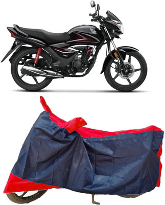 AutoKick Two Wheeler Cover for Honda(CB Shine, Black, Red)
