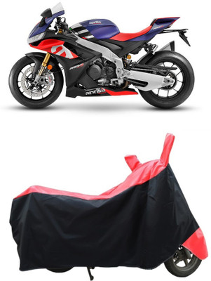 CRONEX Waterproof Two Wheeler Cover for Aprilia(Black, Red)