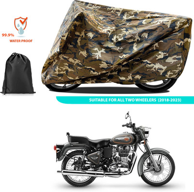 CODOKI Two Wheeler Cover for Royal Enfield(Bullet 500, Yellow)