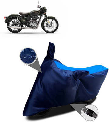 DeepShakshi AUTOMOTIVE Two Wheeler Cover for Royal Enfield(Standard 350, Blue, Black)