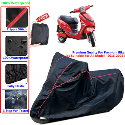 SThanaveX Waterproof Two Wheeler Cover for Hero(Electric Photon BS6, Black)