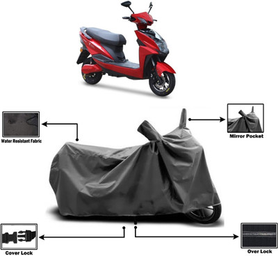 Amexride Two Wheeler Cover for Techo Electra(Raptor BS6, Grey)