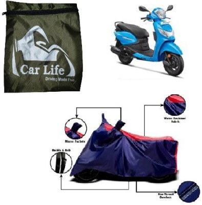 Car Life Waterproof Two Wheeler Cover for Hero(Pleasure, Red, Blue)