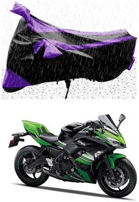 Genipap Two Wheeler Cover for Kawasaki(Ninja 650, Purple, Black)