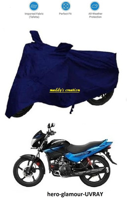 AutoRash Waterproof Two Wheeler Cover for Hero(Glamour i3s, Blue)