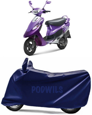 PODWILS Two Wheeler Cover for TVS(Scooty Pep+, Blue)