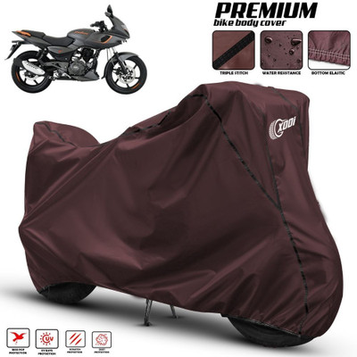 xodi Waterproof Two Wheeler Cover for Bajaj(Pulsar 180F BS6, Maroon, Black)