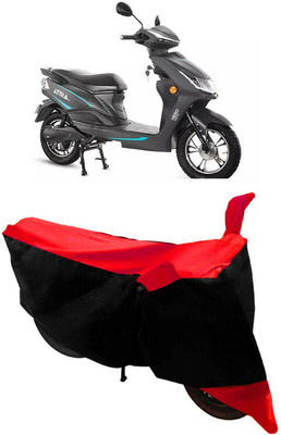 GANPRA Two Wheeler Cover for Hero(Electric Atria, Black, Red)