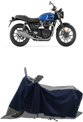 SUGASHRI Waterproof Two Wheeler Cover for Triumph(Street Triple RS, Grey, Blue)