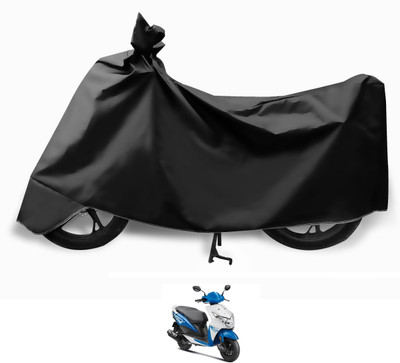 MOCKHE Two Wheeler Cover for Honda(Dio, Black)