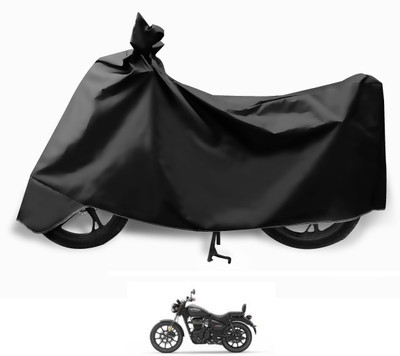MOCKHE Two Wheeler Cover for Royal Enfield(Meteor 350, Black)