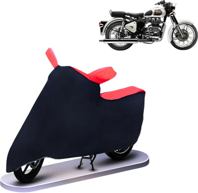 KEDIT Two Wheeler Cover for Royal Enfield(Classic 350, Red, Black)