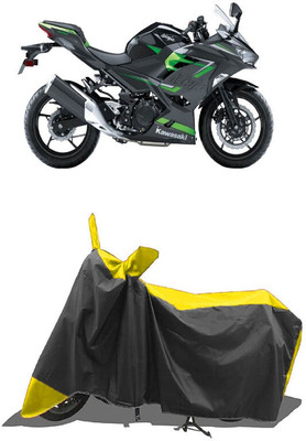 SUGASHRI Waterproof Two Wheeler Cover for Kawasaki(Ninja 650 BS6, Yellow, Black)
