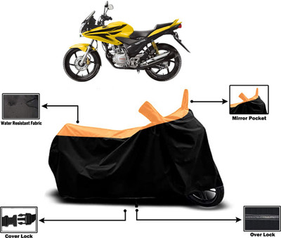 Amexride Two Wheeler Cover for Honda(CBF Stunner, Orange)