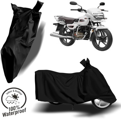 ROYAL AUTO MART Waterproof Two Wheeler Cover for TVS(Radeon, Black)