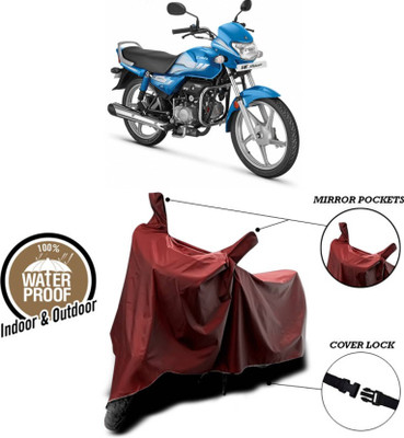 AASHTIK MART Two Wheeler Cover for Hero(HF Deluxe, Maroon)