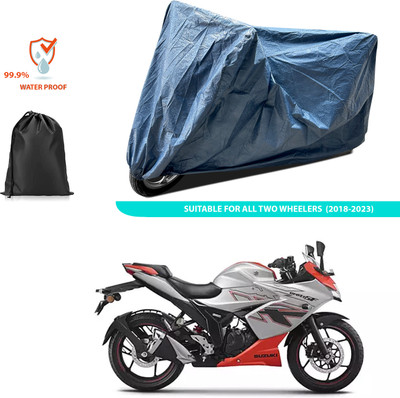 PAGORA Waterproof Two Wheeler Cover for Suzuki(Gixxer, Blue)
