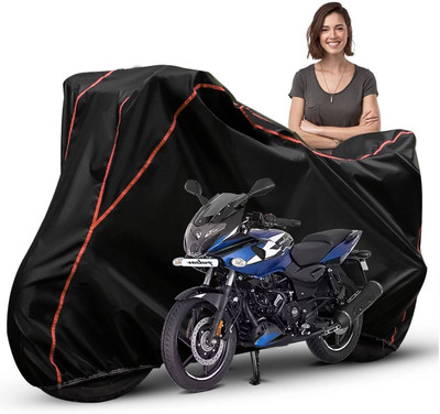 Car Styling Waterproof Two Wheeler Cover for Bajaj(Pulsar 220F, Black, Red, Multicolor)