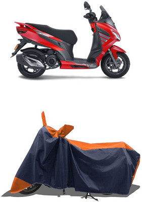 SUGASHRI Waterproof Two Wheeler Cover for Aprilia(SXR 160 BS6, Orange, Blue)