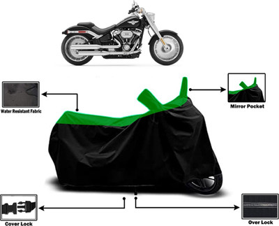 Amexride Two Wheeler Cover for Harley Davidson(Fat Boy, Green)