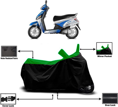 Amexride Two Wheeler Cover for Mahindra(Gusto Electric BS6, Green)