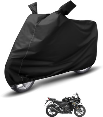 Auto Hub Waterproof Two Wheeler Cover for Honda(CBR 250R, Black)