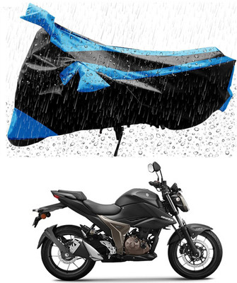 MMSSTAR Waterproof Two Wheeler Cover for Suzuki(Gixxer 250, Blue, Black)