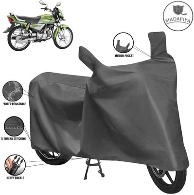 MADAFIYA Waterproof Two Wheeler Cover for Hero(HF Deluxe Eco, Grey)