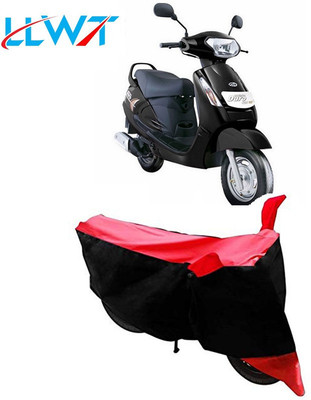 KPIND Waterproof Two Wheeler Cover for Mahindra(Duro DZ, Black, Red)