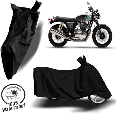 Autoinnovation Waterproof Two Wheeler Cover for Royal Enfield(Interceptor 650, Black)