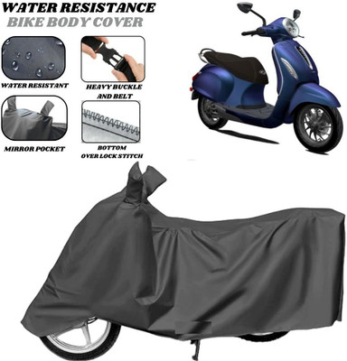SRP PRODUCT Waterproof Two Wheeler Cover for Bajaj(Chetak, Grey)