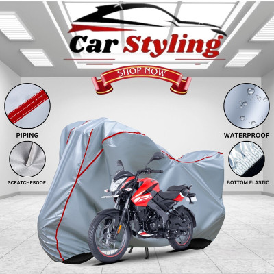 Car Styling Waterproof Two Wheeler Cover for Bajaj(Pulsar NS125, Silver, Red)