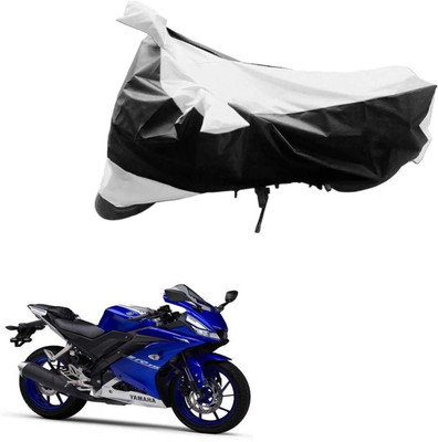 MMSSTAR Waterproof Two Wheeler Cover for Yamaha(R15, Black, Silver)