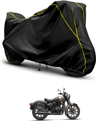 PAGORA Waterproof Two Wheeler Cover for Royal Enfield(Classic Stealth Black, Black, Black)