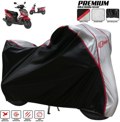 xodi Two Wheeler Cover for Yamaha(Ray Z, Silver, Black)