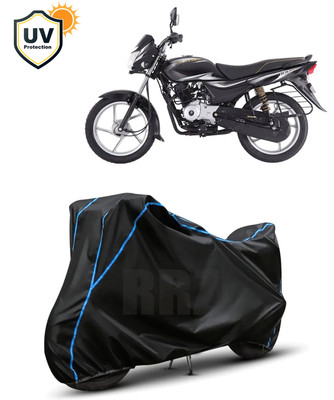 RRZ Waterproof Two Wheeler Cover for Bajaj(Platina, Black, Blue)