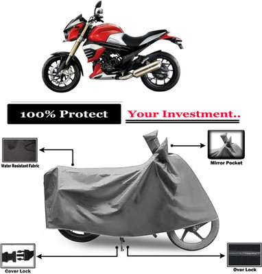 Amexride Two Wheeler Cover for Mahindra(MOJO XT 300, Grey)