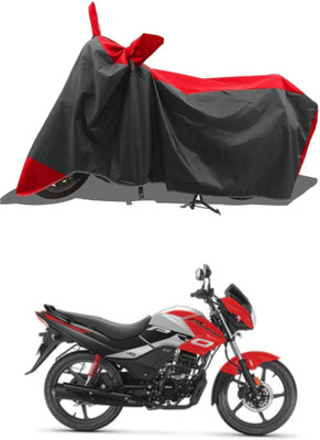 Mdstar Waterproof Two Wheeler Cover for Hero(Passion Pro, Black, Red)