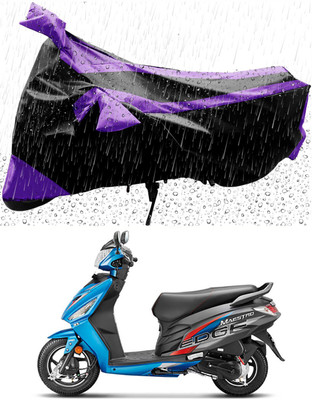 Mdstar Waterproof Two Wheeler Cover for Hero(Maestro Edge, Purple, Black)