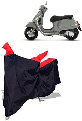 Amexride Two Wheeler Cover for Vespa(GTS 300 BS6, Black)