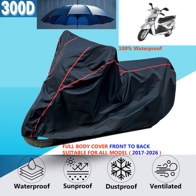 AutoGalaxy Waterproof Two Wheeler Cover for Mahindra(Gusto, Black, Red)